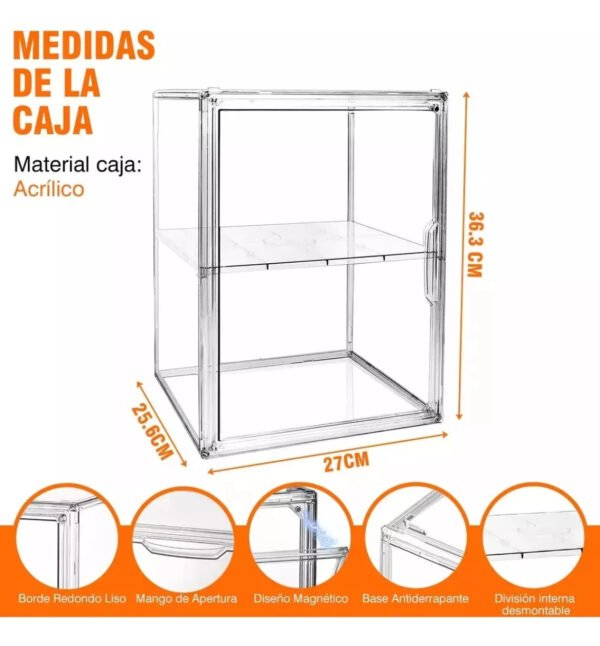 Caja de exhibición acrílico transparente